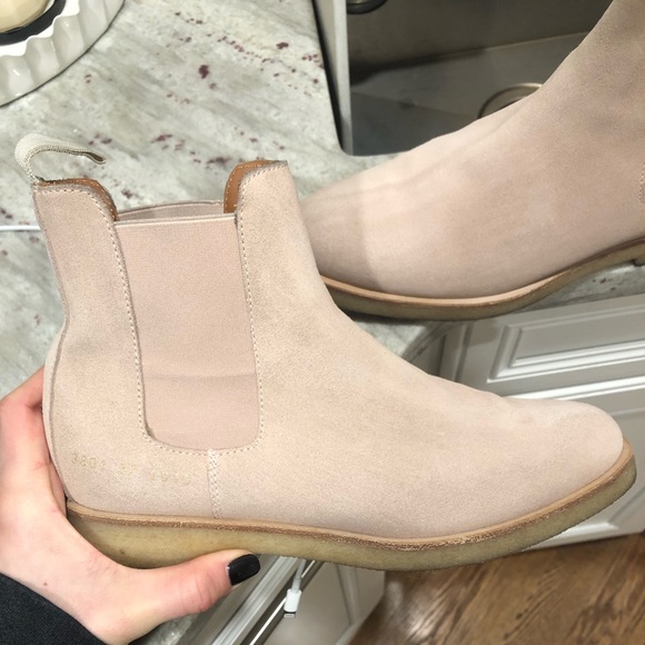 Woman by Common Projects Pink Suede Chelsea Boot - Picture 8 of 8